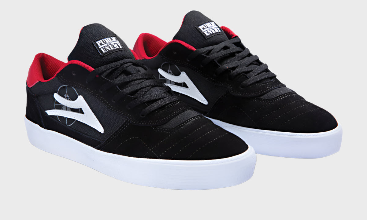 PUBLIC ENEMY CAMBRIDGE BLACK/RED SUEDE