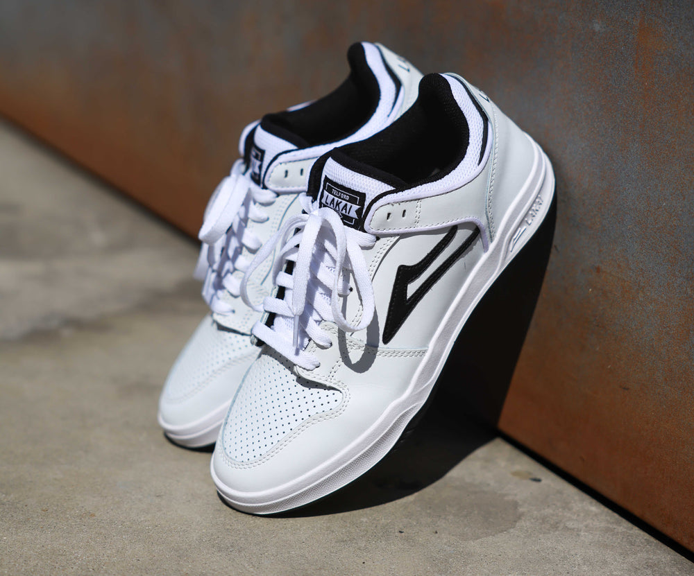 TELFORD LOW  WHITE BLACK LEATHER